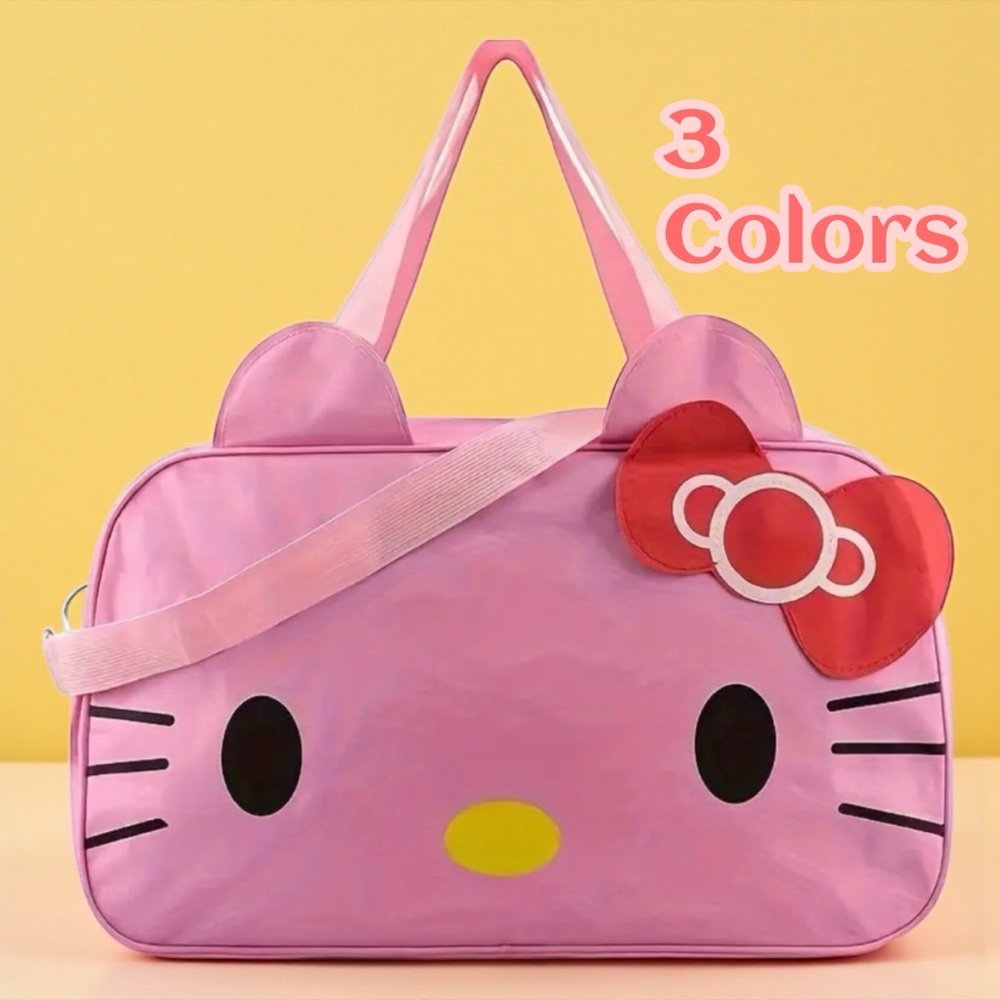 🆕 Hello Kitty - Pink with Red Bow - Travel Bag - Tote - 3 Colors